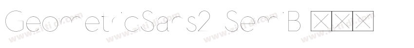 GeometricSans2 SemiB字体转换